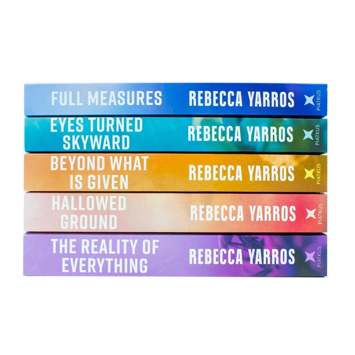Stacked view of the Flight & Glory 5-book paperback collection by Rebecca Yarros