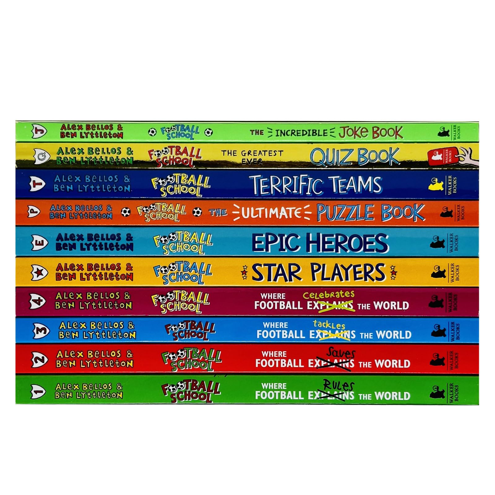 Back cover of Football School Fantastic Fan-Thology box set with book descriptions and ISBN 9781529528343
