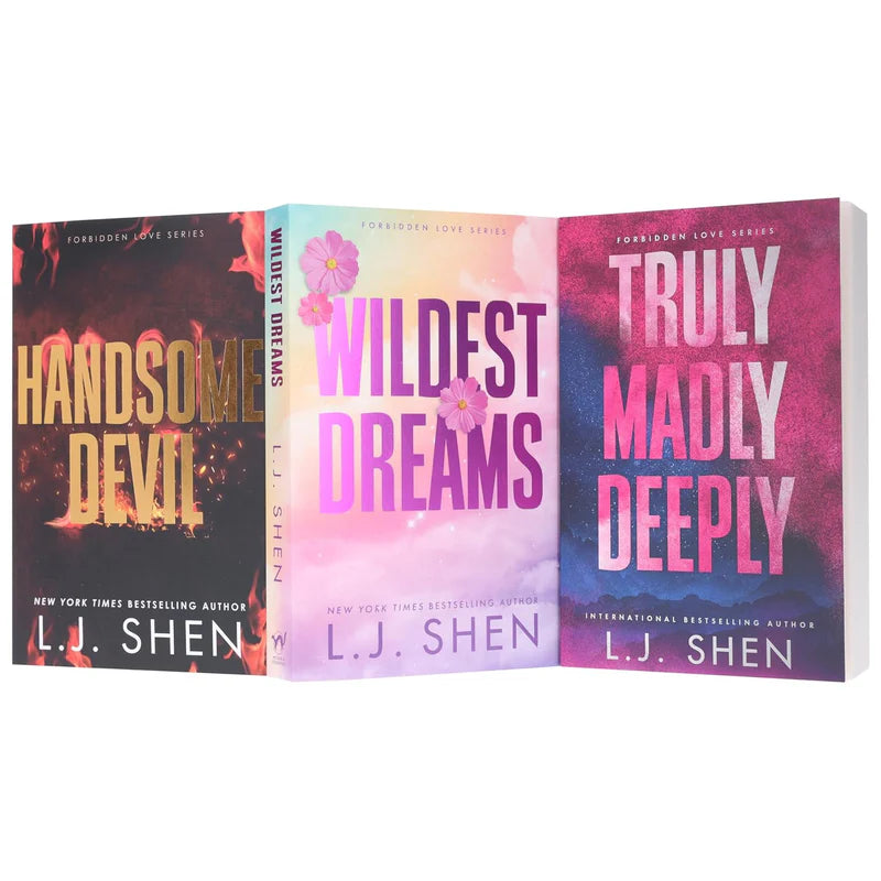 Forbidden Love Series 3 paperback books fanned out showing all covers
