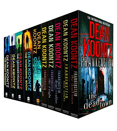 Full 10-book paperback set of Dean Koontz Frankenstein and Jane Hawk series titles displayed together