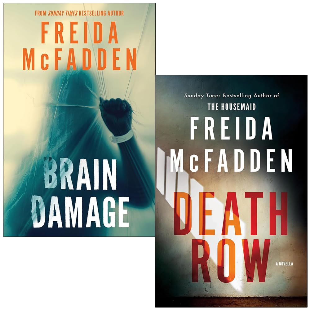 Freida McFadden 2 Books Collection Set paperback front cover featuring Brain Damage and Death Row