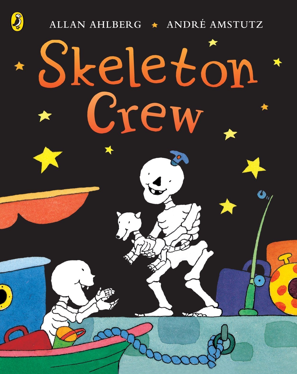 inside page spread from a Funnybones paperback showing Andre Amstutz's illustrations
