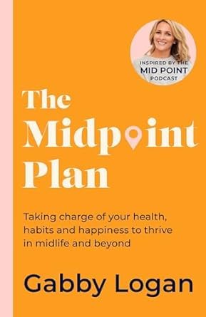 Back cover detail of The First Half and The Midpoint Plan by Gabby Logan, showing synopsis and reviews