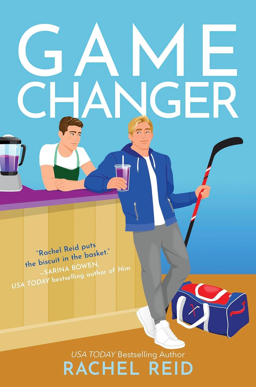 Game Changer paperback cover, book one in Rachel Reid's Game Changers hockey romance series