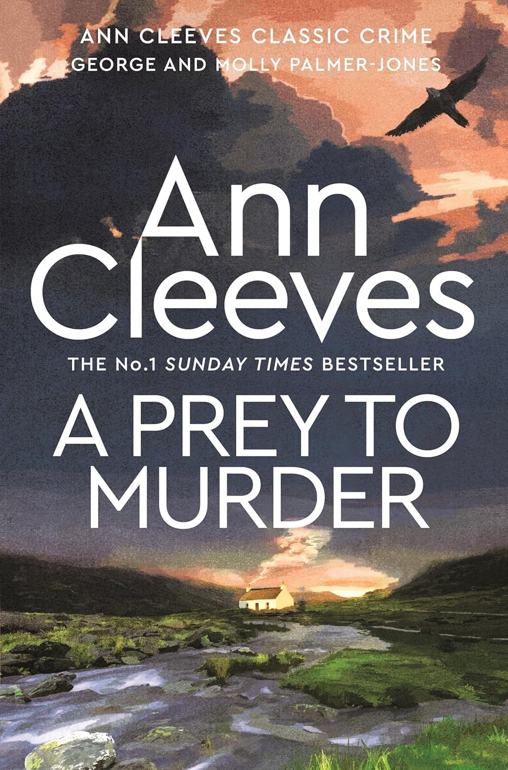 Close-up of the spines of the George & Molly Palmer-Jones 4 book paperback set by Ann Cleeves