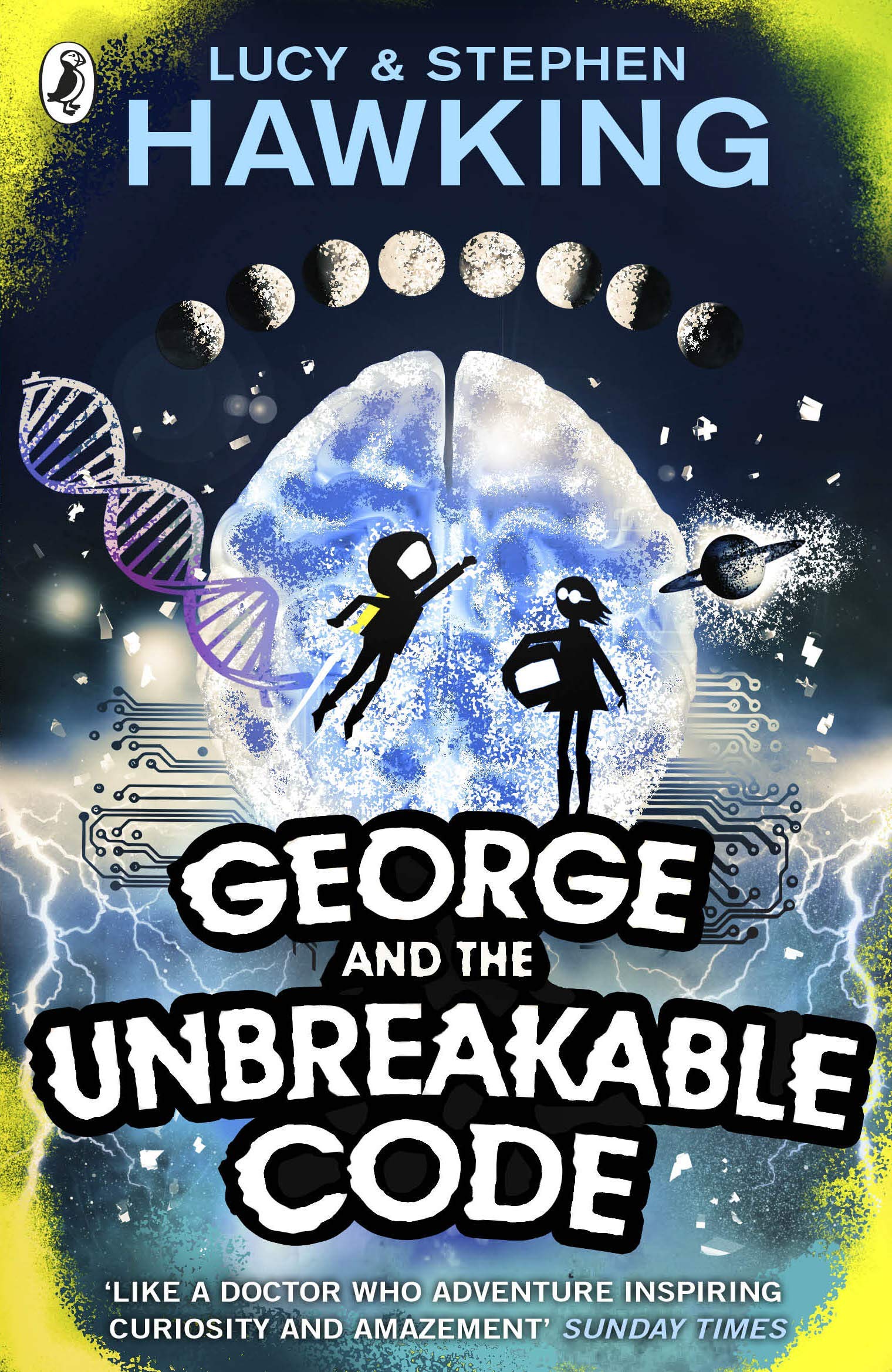 George and the Blue Moon and George and the Ship of Time paperback covers close-up