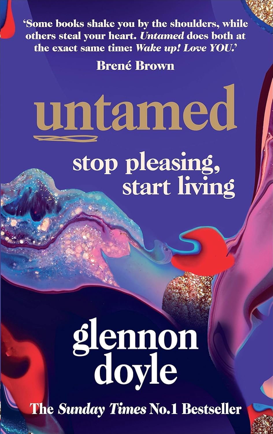 Close-up of Untamed by Glennon Doyle paperback front cover in the 3 book set