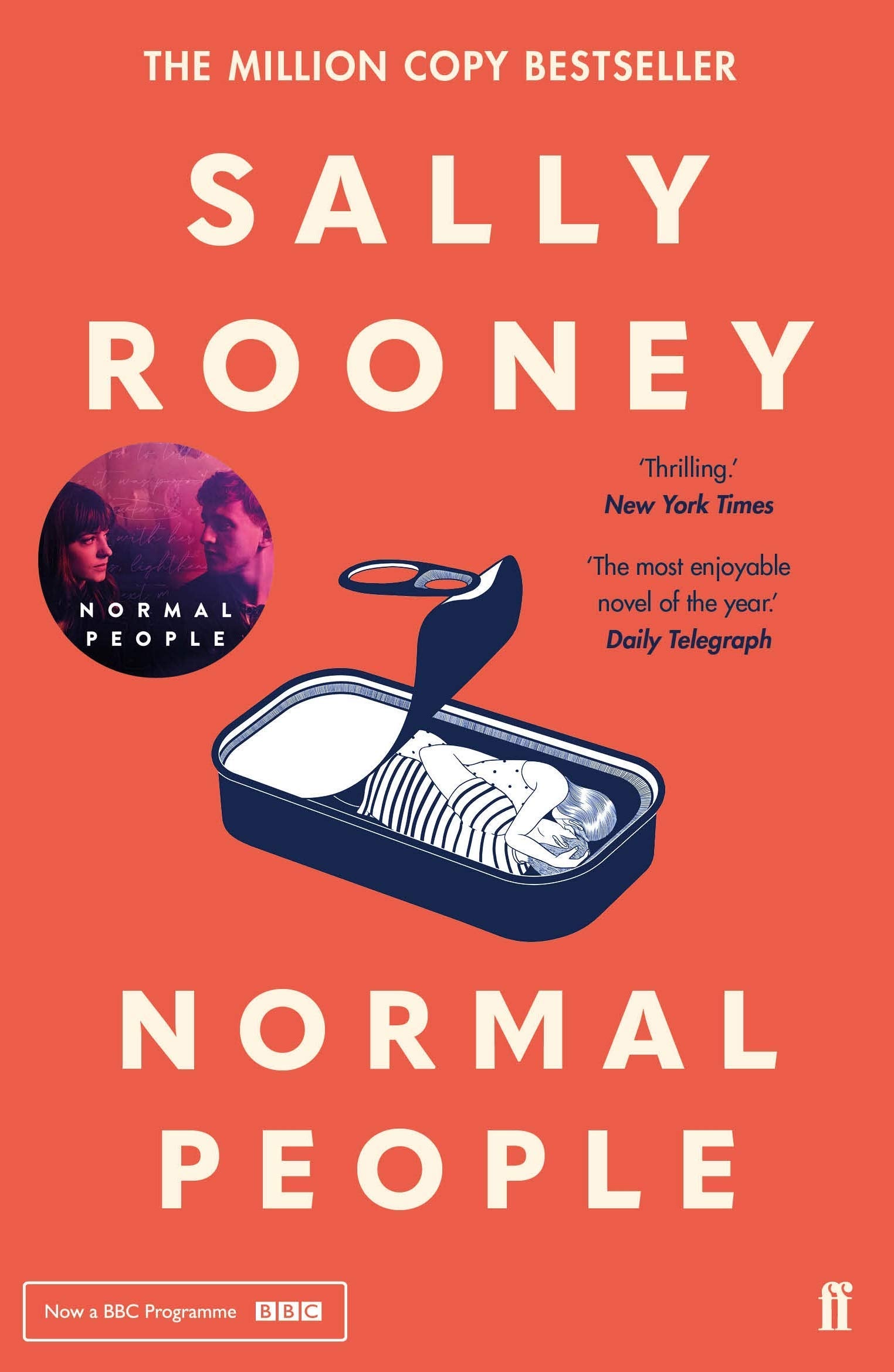 Normal People paperback cover by Sally Rooney, Faber and Faber edition