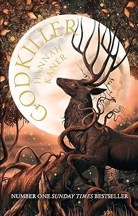 Close-up of Godkiller paperback cover by Hannah Kaner, book 1 of the Fallen Gods trilogy