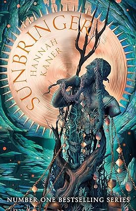 Close-up of Sunbringer paperback cover by Hannah Kaner, book 2 of the Fallen Gods trilogy