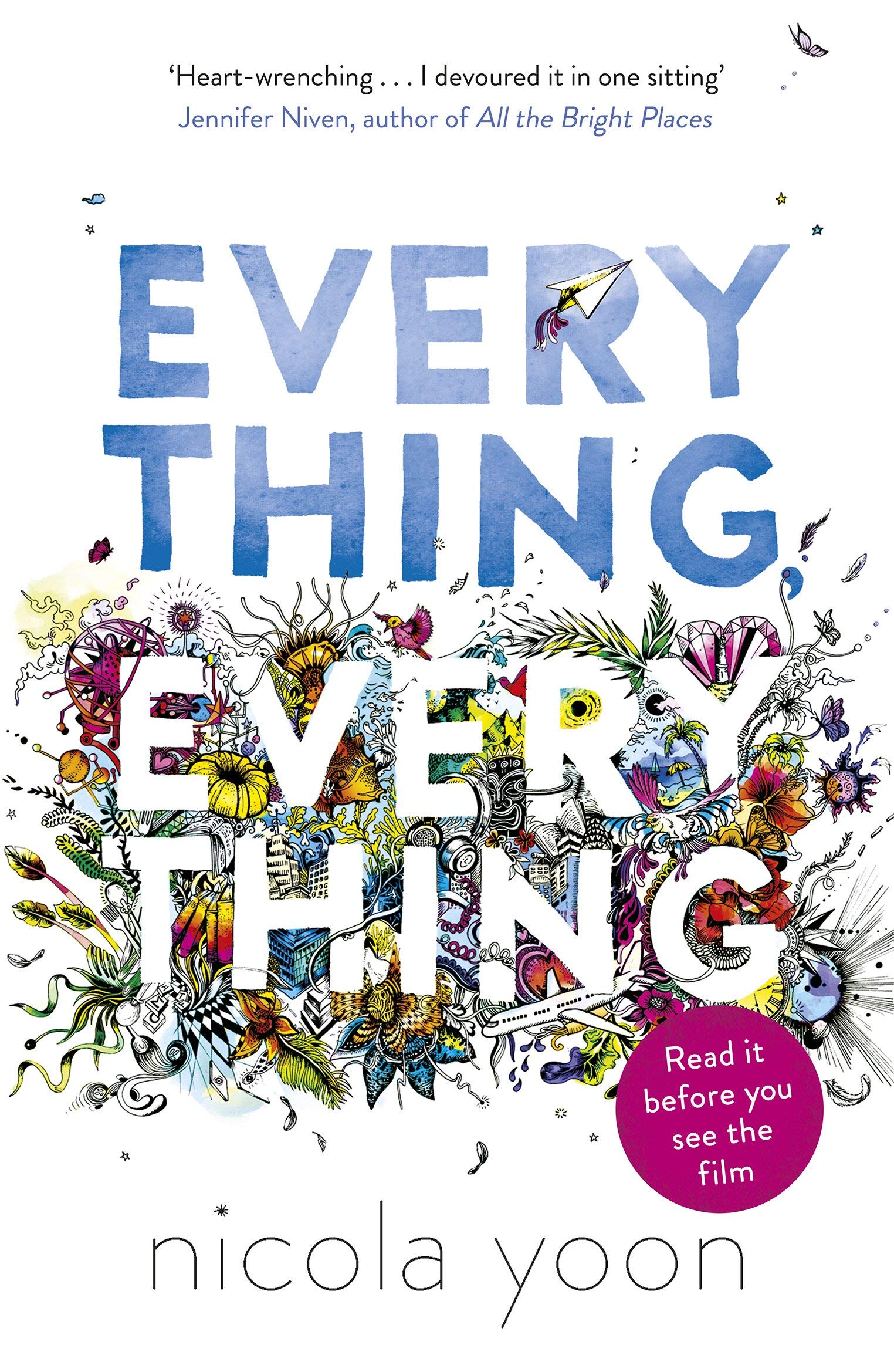 Stacked paperback books from the Holly Jackson and Nicola Yoon young adult 4-book collection set