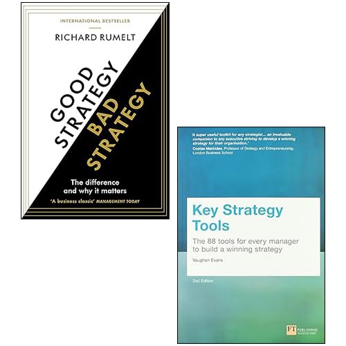 Good Strategy/Bad Strategy by Richard Rumelt and Key Strategy Tools by Vaughan Evans paperback 2-book collection set front cover