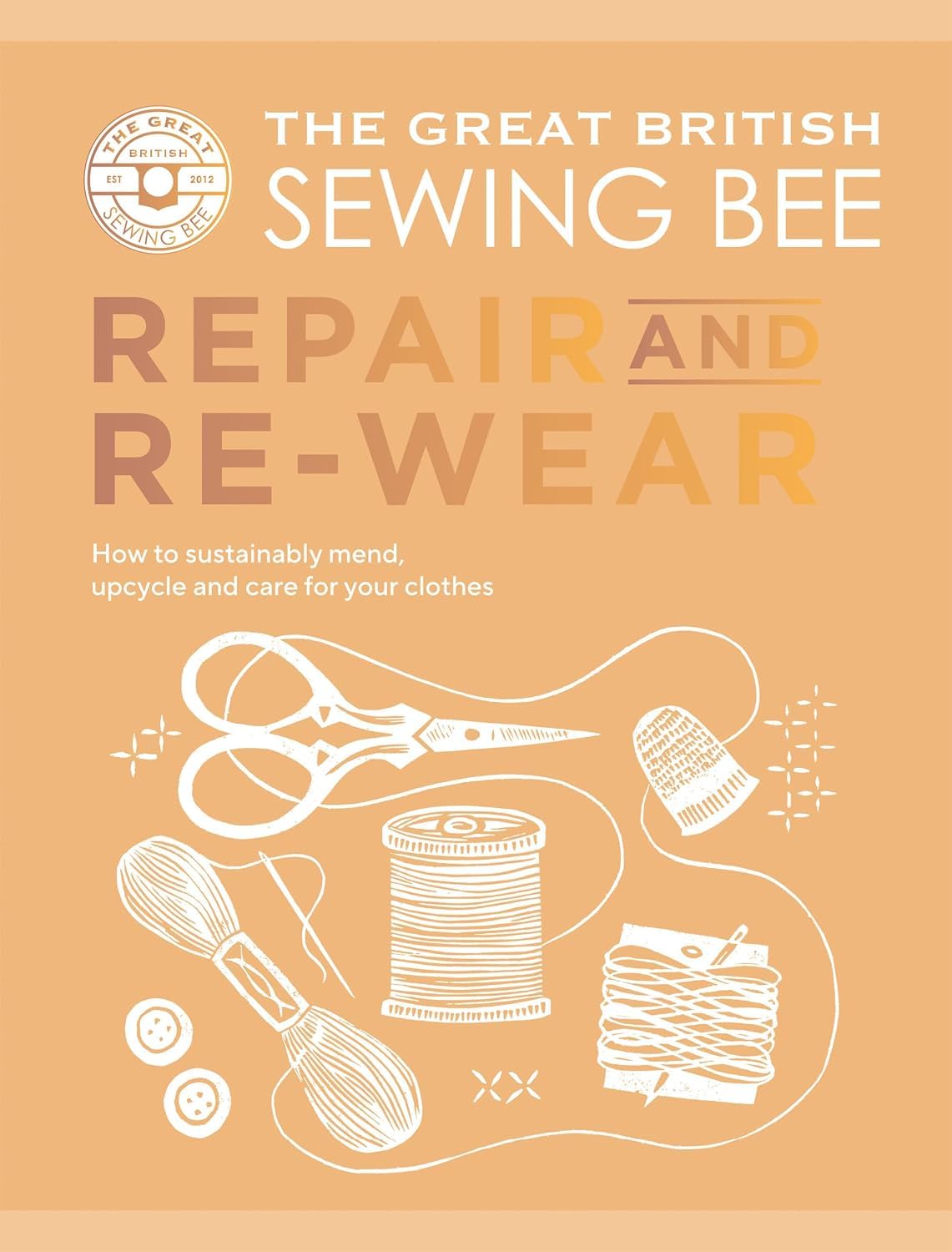 Close-up of The Great British Sewing Bee: Pattern Drafting hardback cover