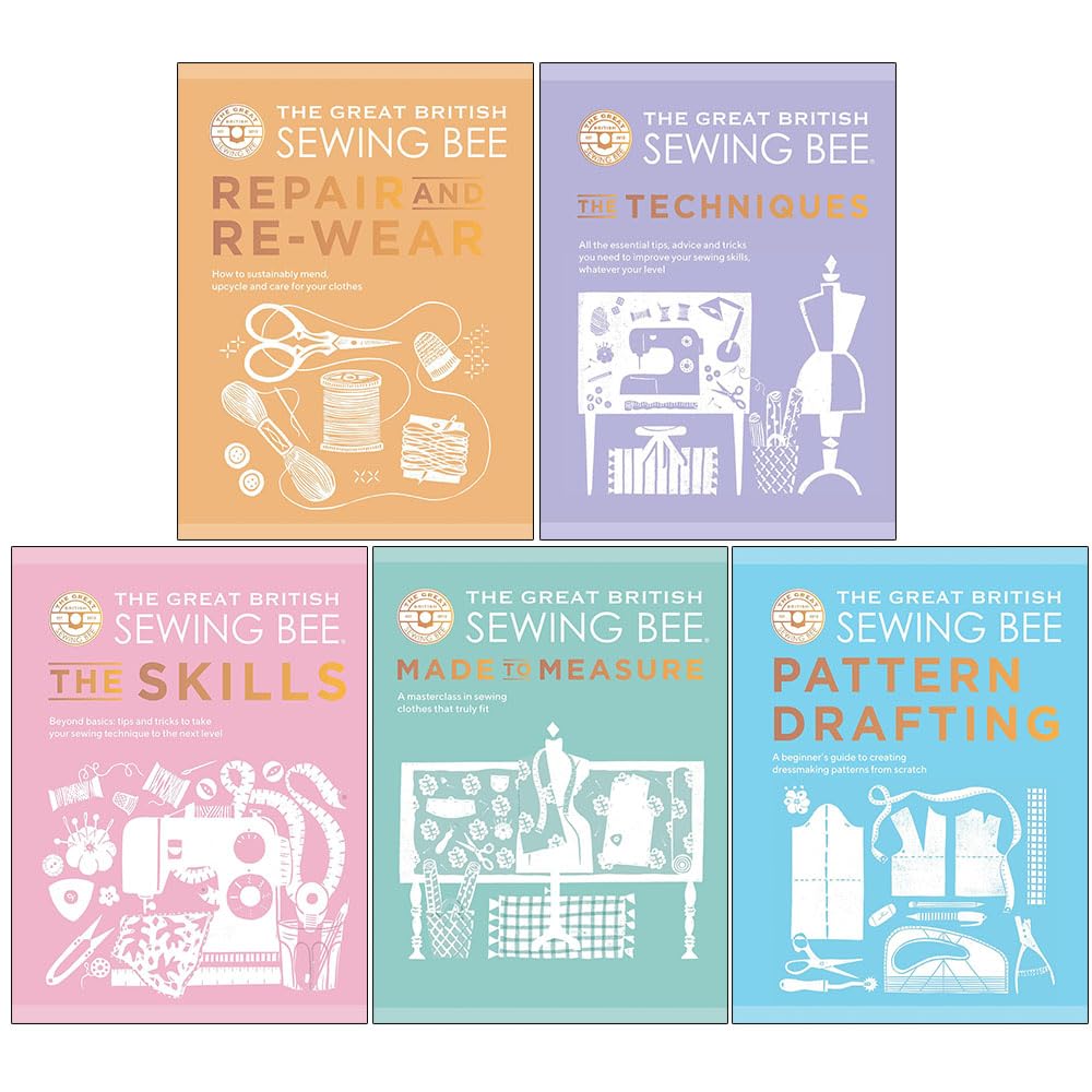 The Great British Sewing Bee 5 Books Collection Set by Caroline Akselson, hardback front covers