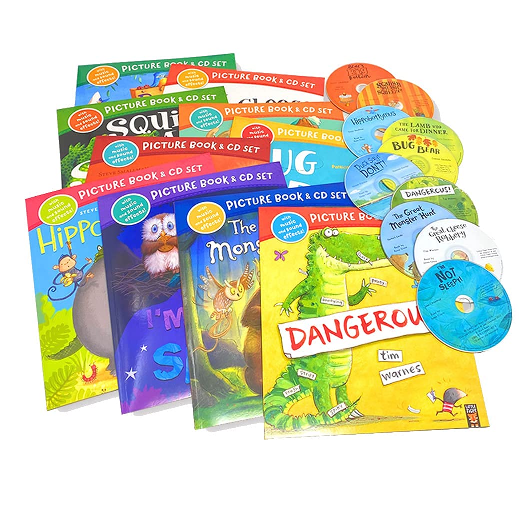 The Great Cheese Robbery and Other Stories 10 Books & CDs Collection front cover set, paperback picture books for ages 3-7