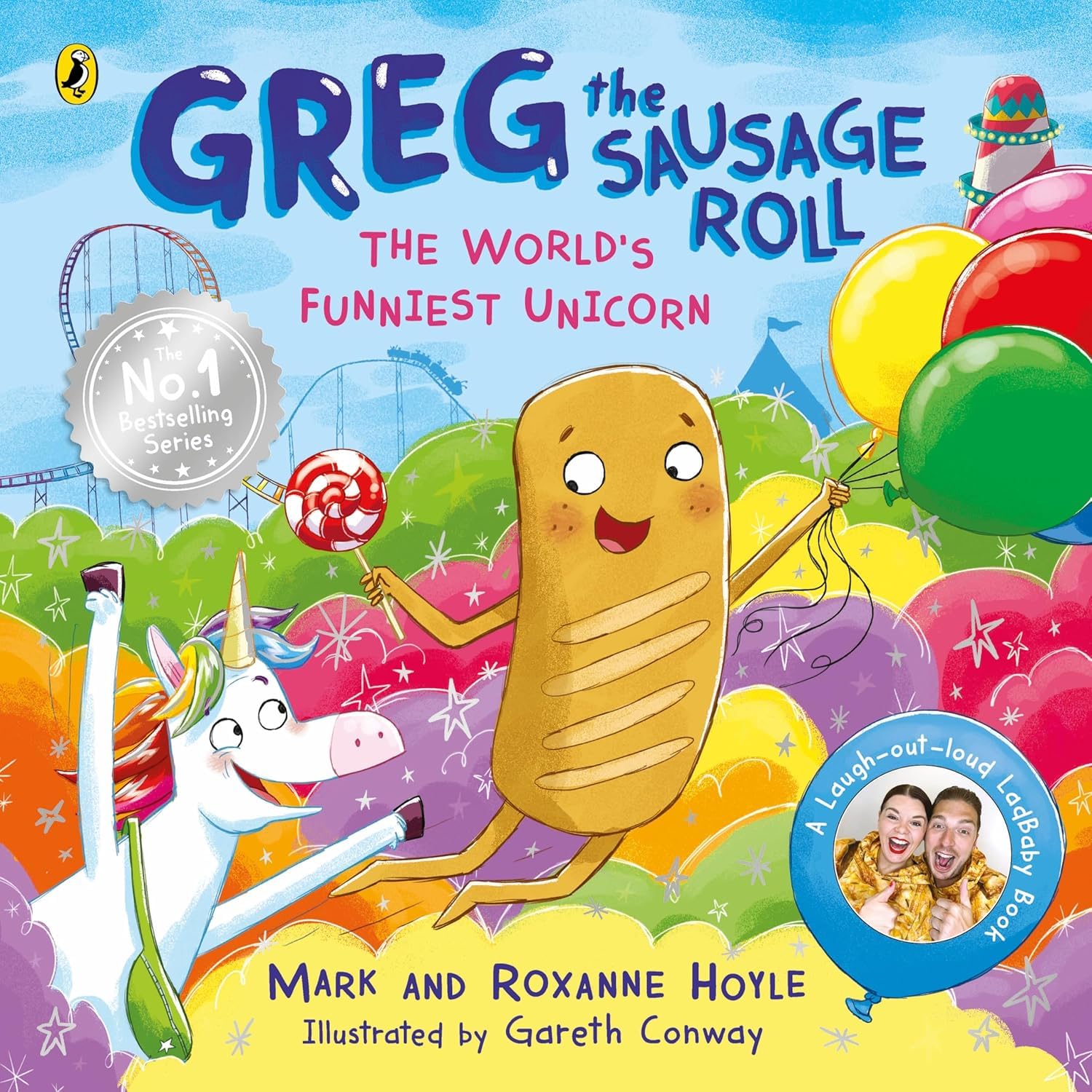 Greg the Sausage Roll 6 Books Collection Set by Mark Hoyle & Roxanne Hoyle, paperback, ages 3-7 — inside page spread showing Greg the Sausage Roll illustrations