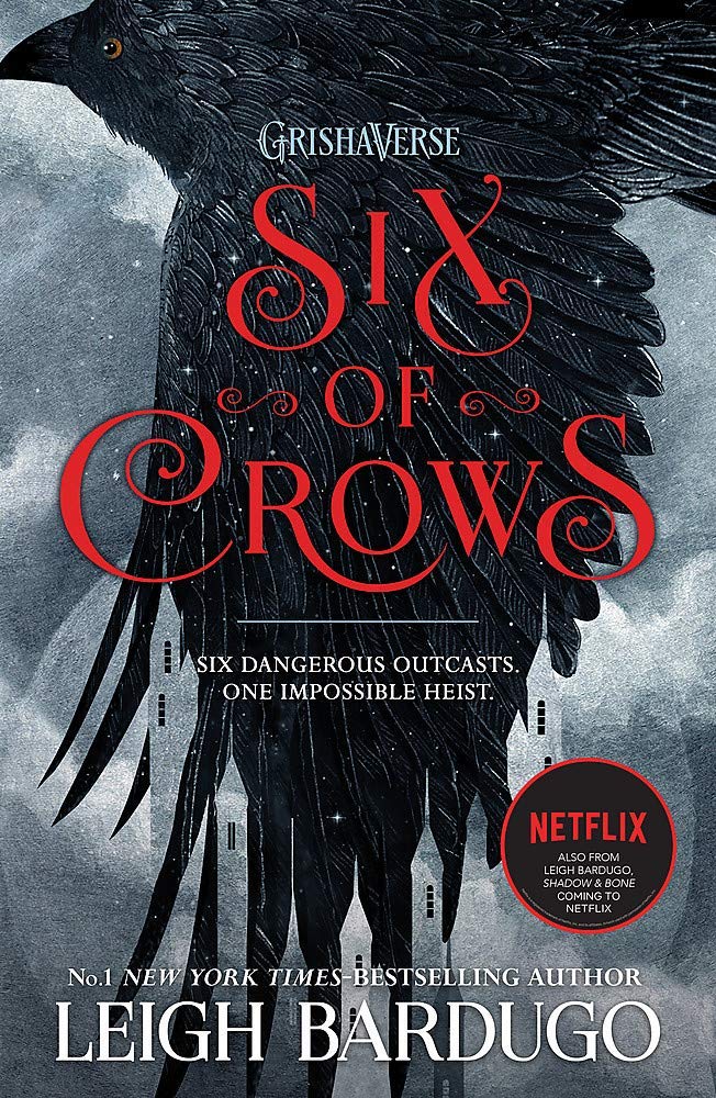 The full Grishaverse 7-book set fanned out showing King of Scars, Ninth House, Six of Crows and Crooked Kingdom covers