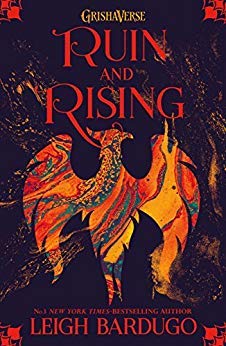 Close-up of paperback cover artwork from the Leigh Bardugo Grishaverse 6-book collection, including The Language of Thorns.