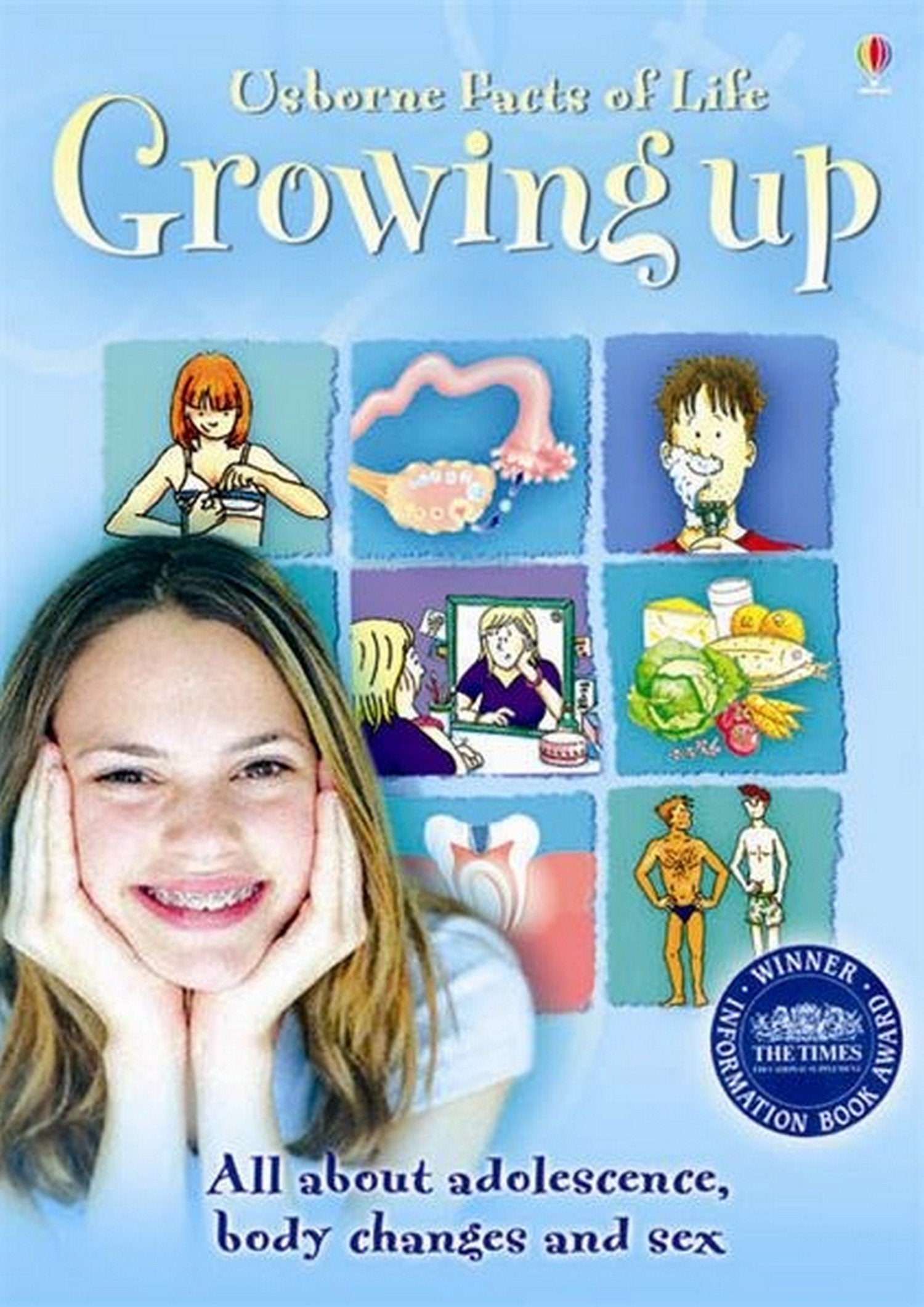 Growing Up & Facts of Life 5 Books Collection Set, Usborne paperback for ages 9-12 - back cover synopsis and description of the Growing Up and Facts of Life 5-book set