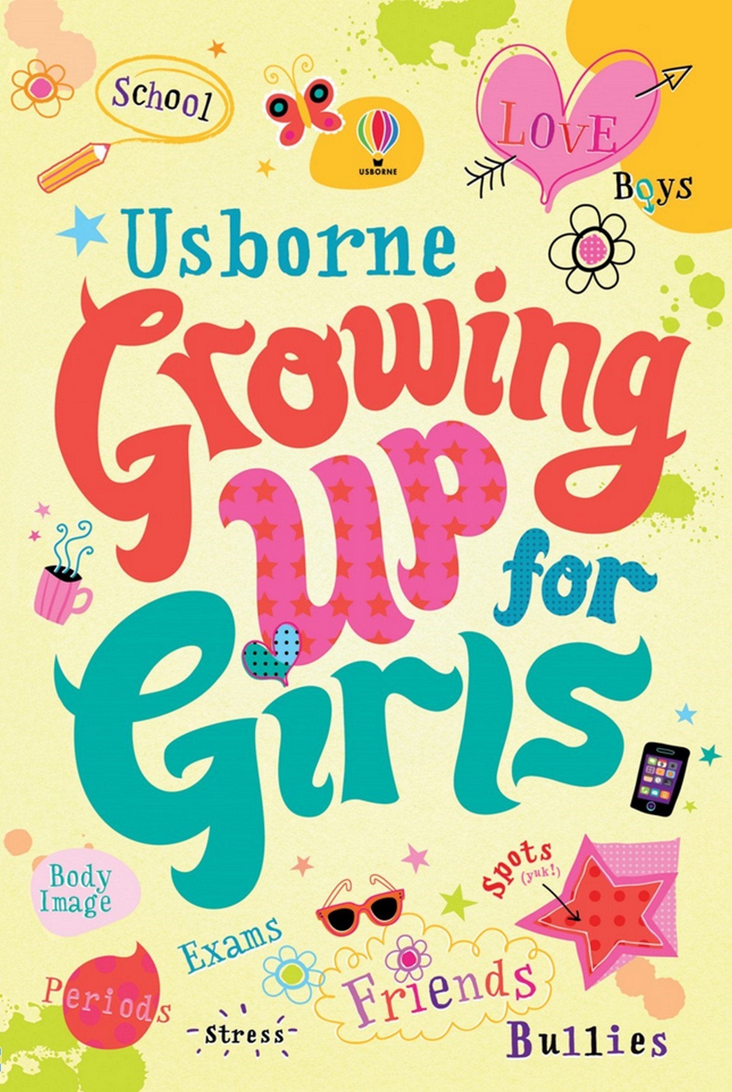Growing Up & Facts of Life 5 Books Collection Set, Usborne paperback for ages 9-12 - inside page spread showing diagrams and illustrations from Usborne Facts of Life Growing Up