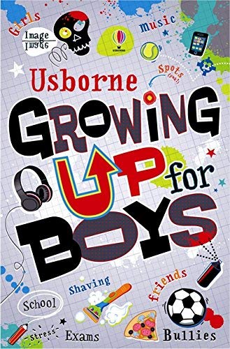 Growing Up & Facts of Life 5 Books Collection Set, Usborne paperback for ages 9-12 - all five books fanned out showing Growing Up for Girls and Growing Up for Boys covers