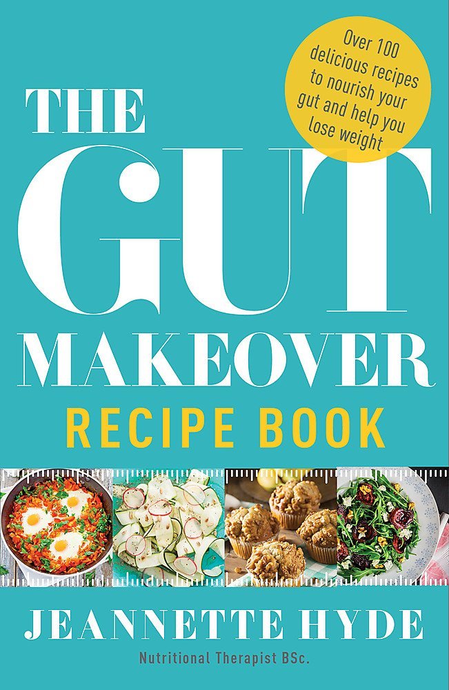 The Gut Makeover Recipe Book paperback cover, the recipe companion in this diet and gut health set