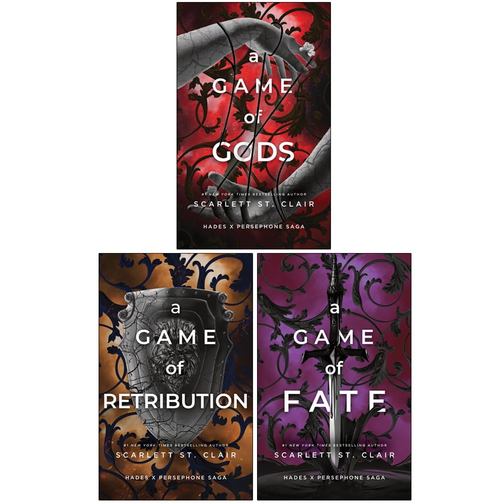 Hades x Persephone Saga 3 book paperback set fanned out showing all three spines and covers