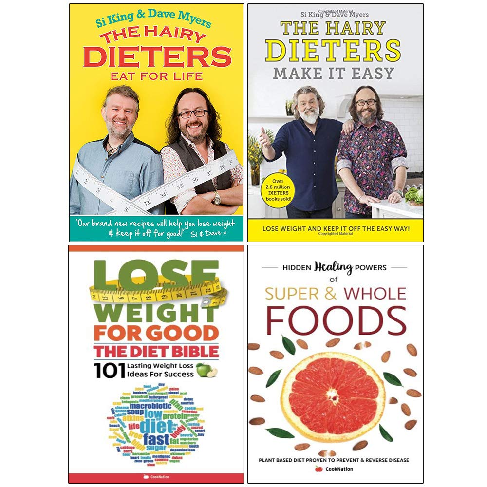 Hairy Dieters 4 Books Collection Set paperback front cover by Hairy Bikers and CookNation
