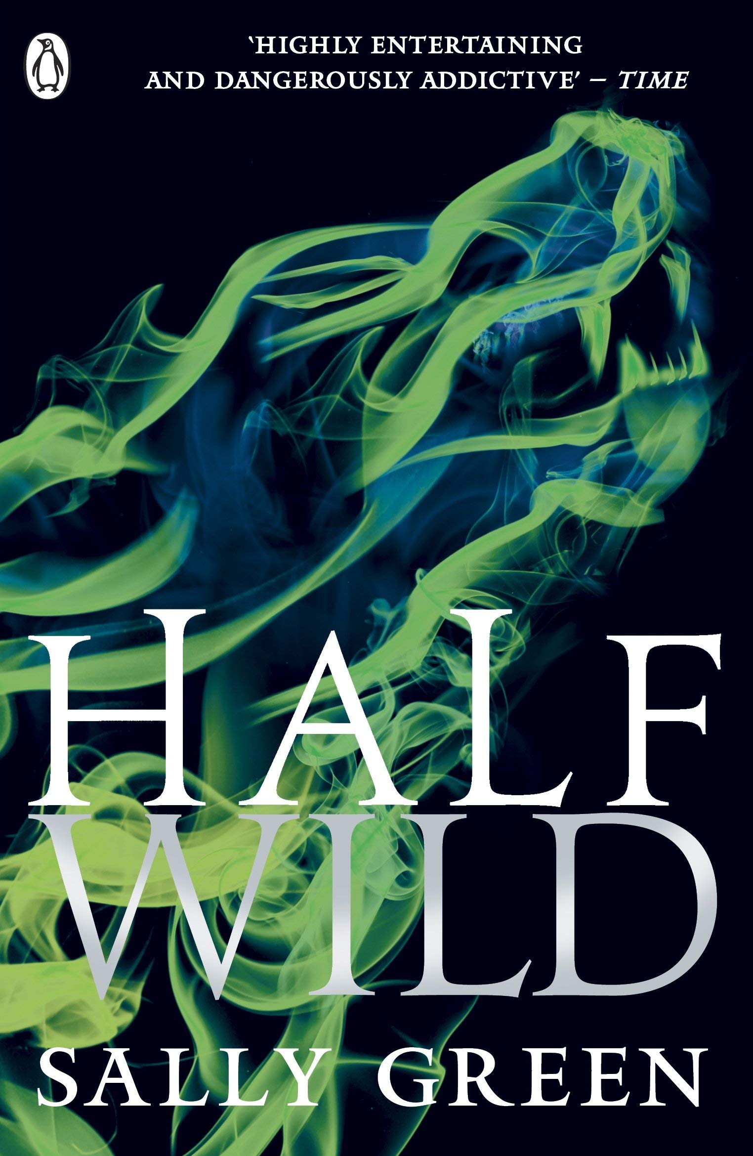 Close-up of Half Bad paperback cover art by Sally Green, young adult fantasy