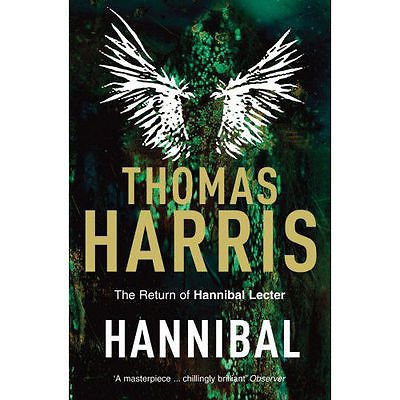 All four paperback books in the Hannibal Lecter series by Thomas Harris fanned out together, highlighting the iconic Arrow cover artwork.