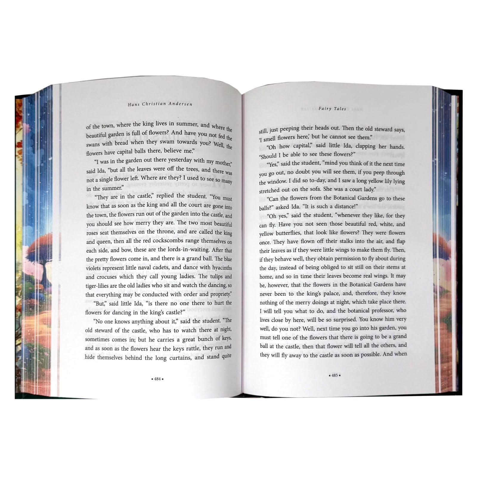 Full book displayed flat showing the complete illustrated hardcover edition of Andersen's Fairy Tales