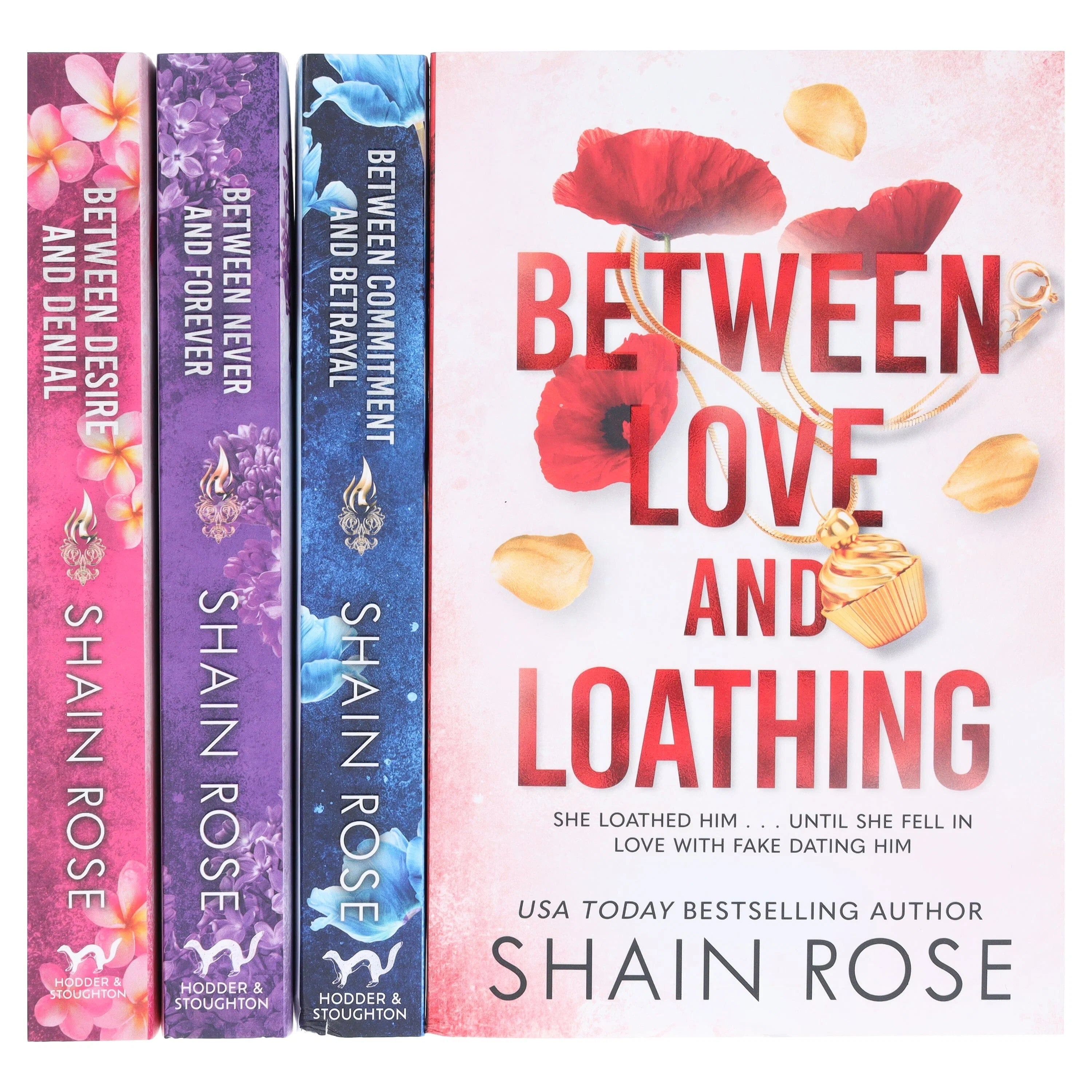 Hardy Billionaires 4 book paperback set by Shain Rose fanned out showing all spines