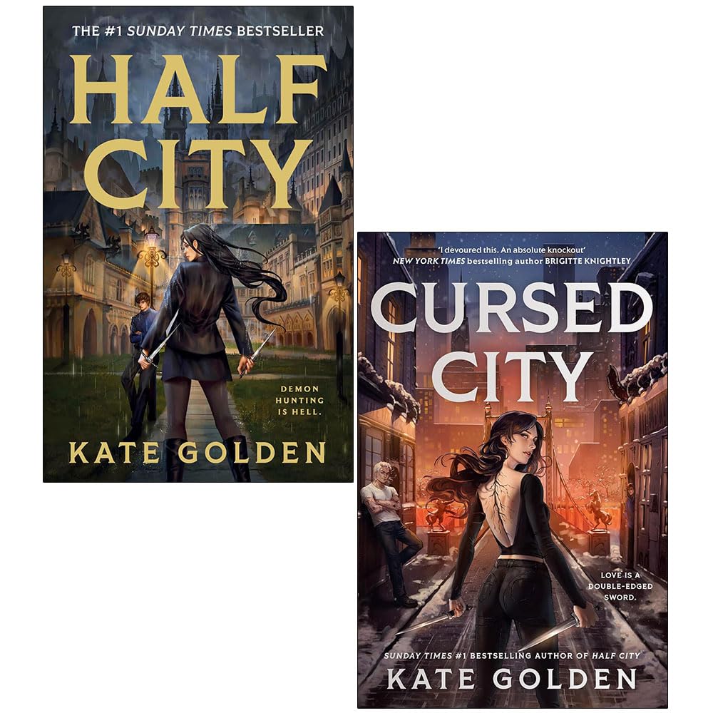 Harker Academy 2-book collection set by Kate Golden featuring Half City and Cursed City front covers