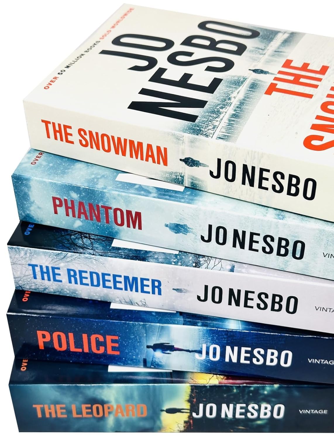 Harry Hole Series 6-10 by Jo Nesbo paperback set — The Redeemer paperback front cover