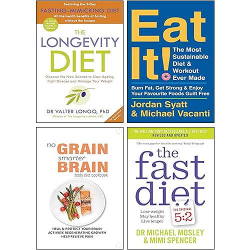 Health Diets Collection 4 book paperback set front cover featuring The Longevity Diet by Valter Longo