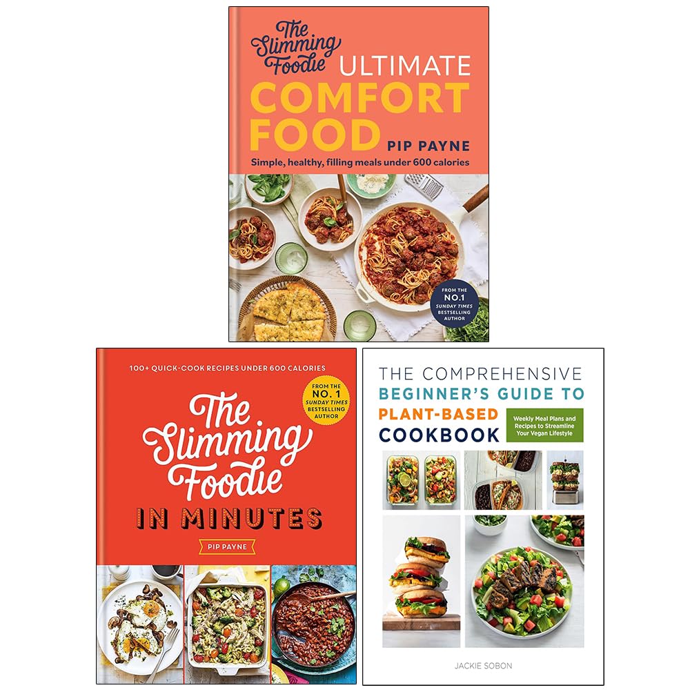 Healthy Slimming and Plant-Based Meals 3 Books Collection Set paperback front covers