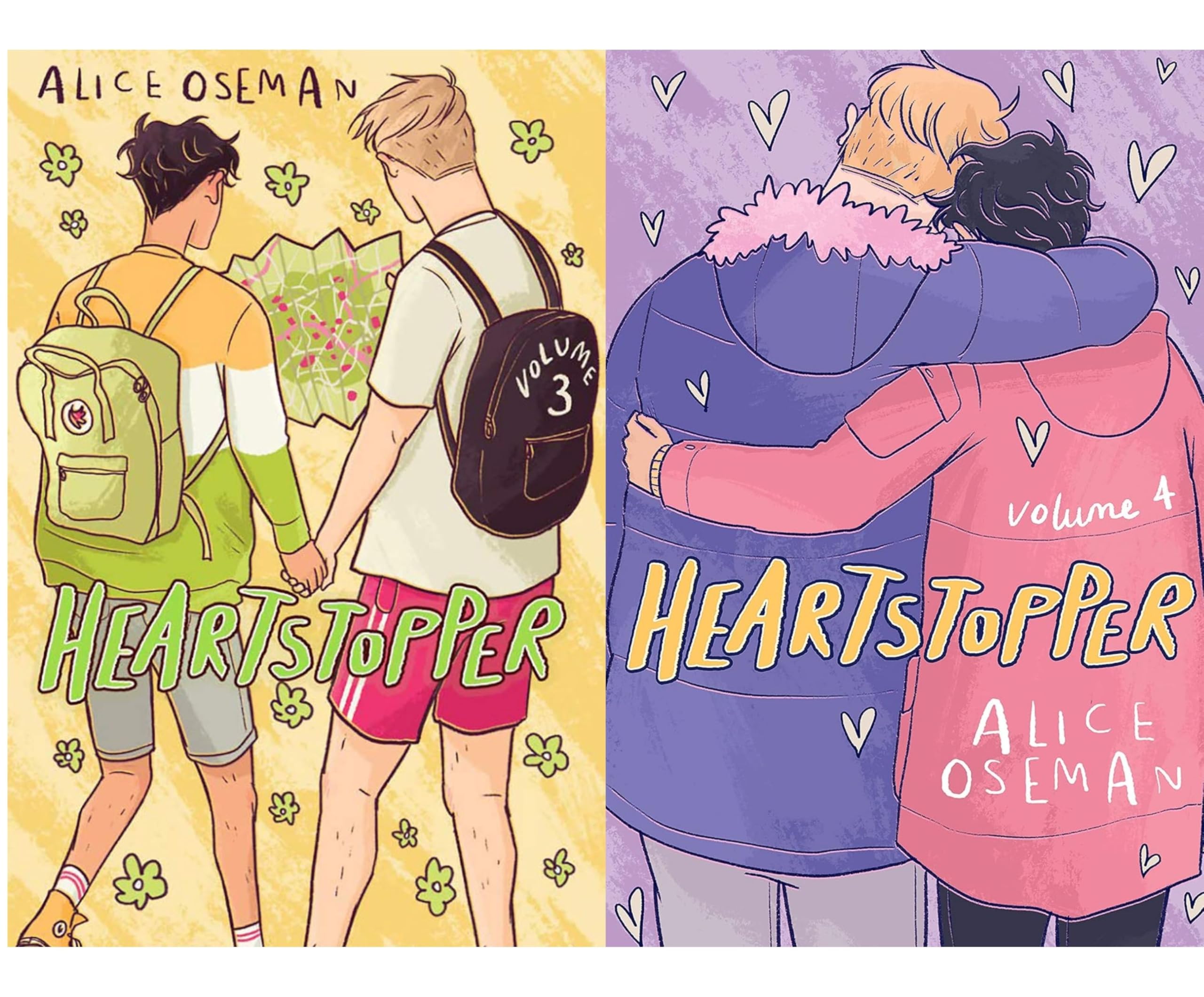 Back cover artwork and synopsis of the Heartstopper paperback graphic novel series