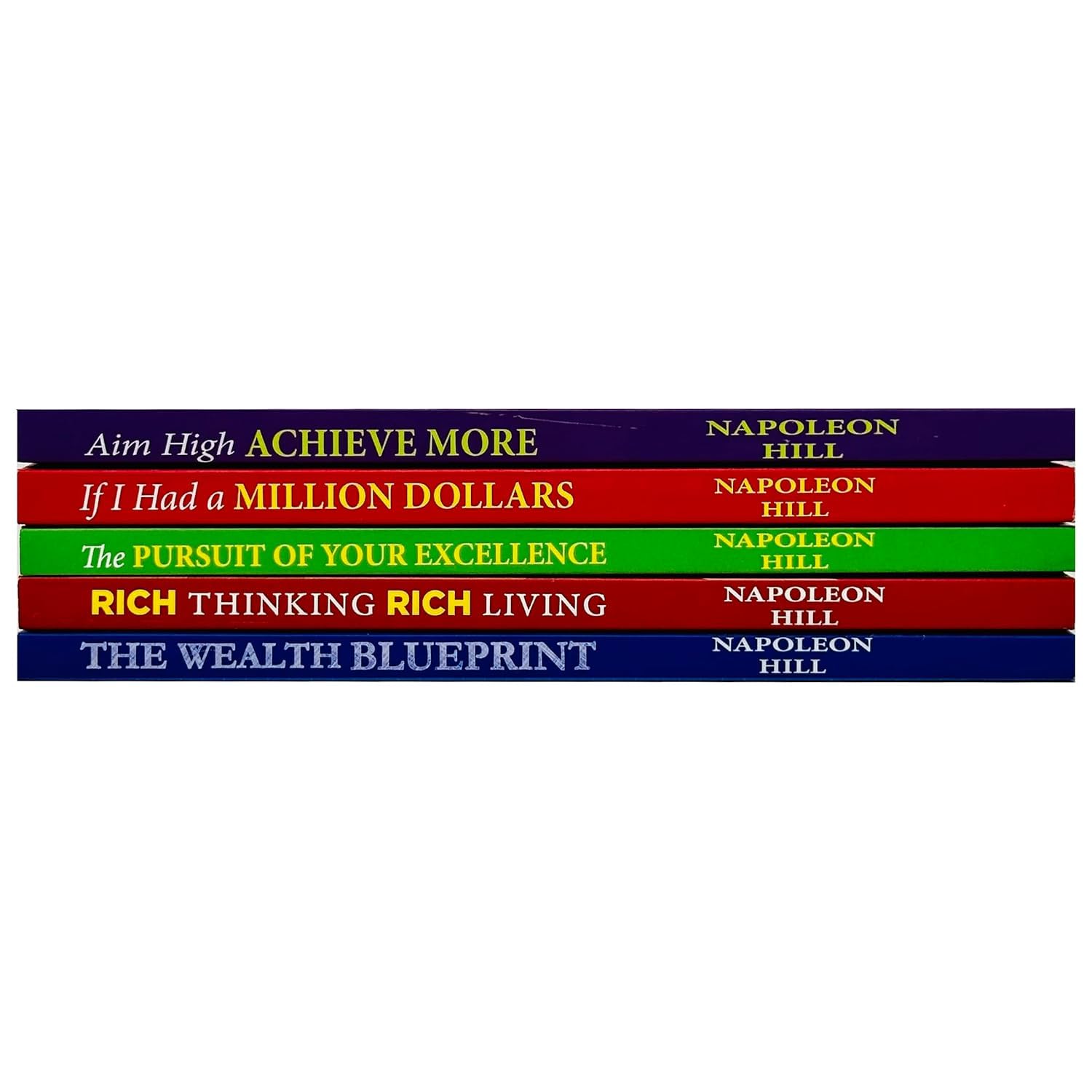 Rich Thinking Rich Living and The Wealth Blueprint paperback covers from the Hello Money Series set