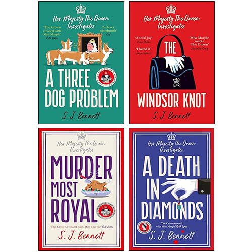 Her Majesty the Queen Investigates 4 book collection set by SJ Bennett - front cover view