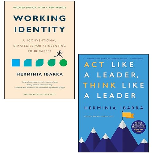 Front cover of Herminia Ibarra's 2 Books Collection Set in hardback, featuring Working Identity and Act Like a Leader, Think Like a Leader