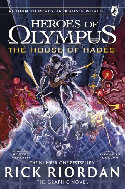The Blood of Olympus graphic novel paperback cover, final book in the Heroes of Olympus set