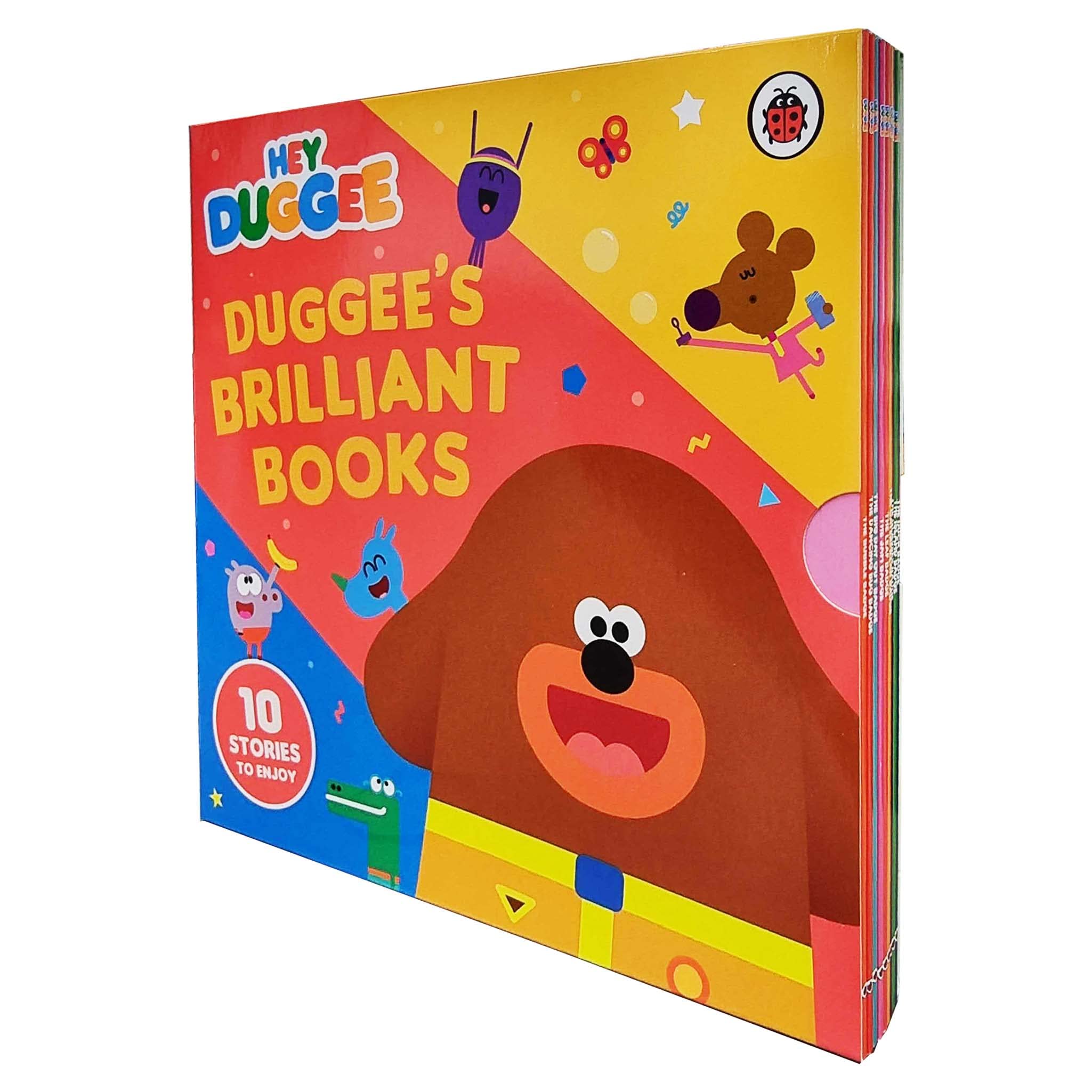 Hey Duggee Duggee's Brilliant 10 Books Collection Set paperback box set front cover, Ages 3-5