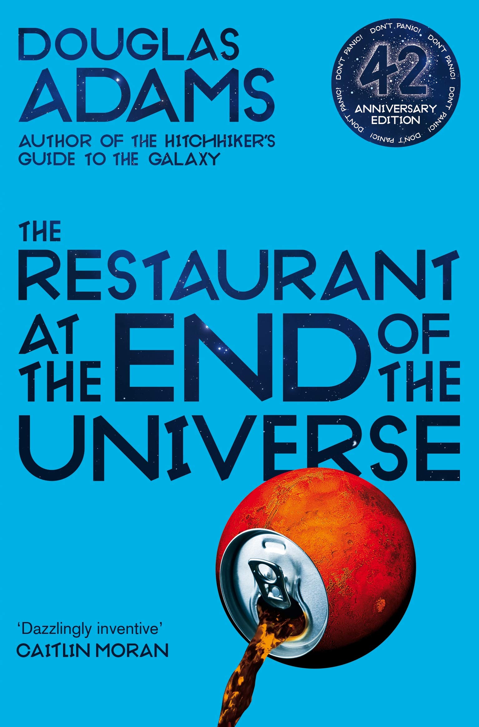 Angled shot of the complete Hitchhiker's Guide to the Galaxy paperback collection box set