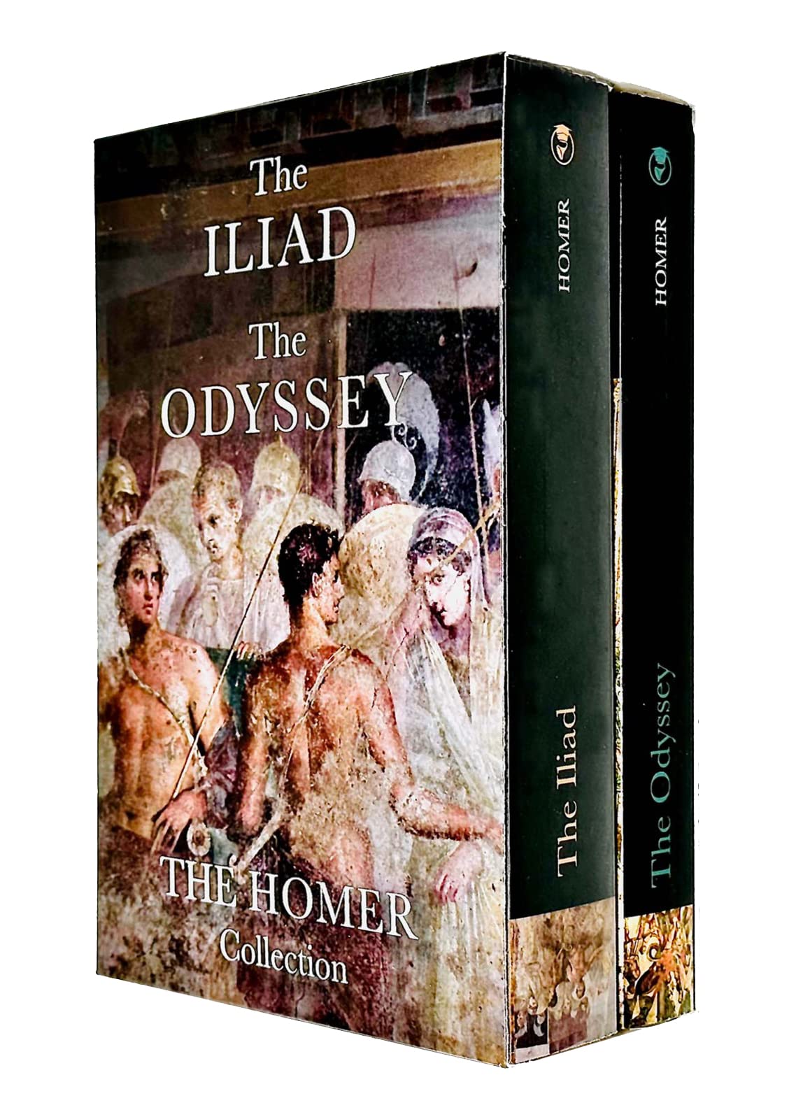 The Homer Collection 2 Books Box Set front cover featuring The Iliad and The Odyssey paperback classics