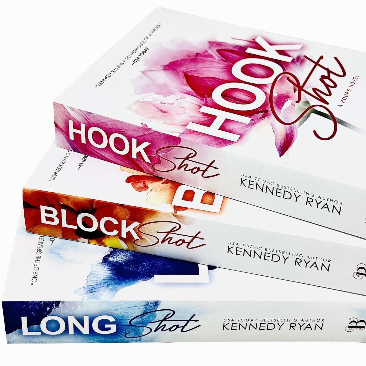 Block Shot by Kennedy Ryan paperback front cover, book two of the Hoops basketball romance series