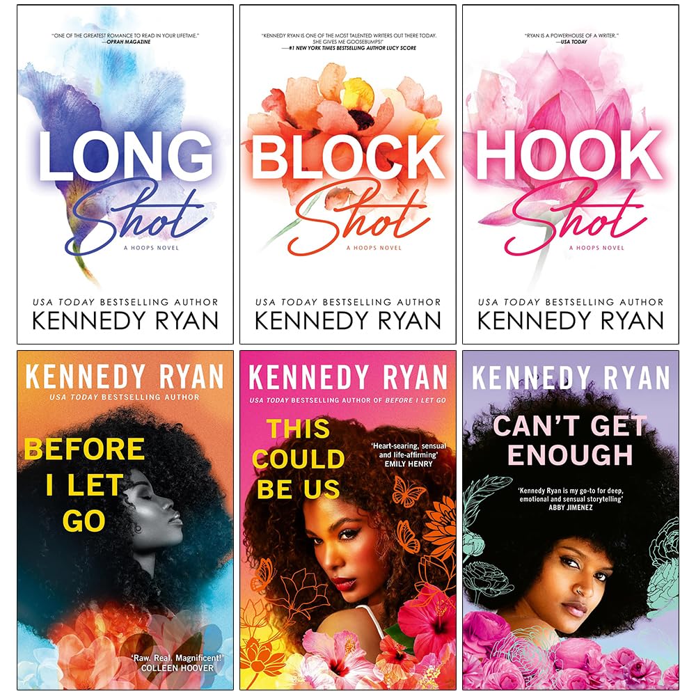 HOOPS & Skyland Series by Kennedy Ryan 6 books paperback collection set front cover