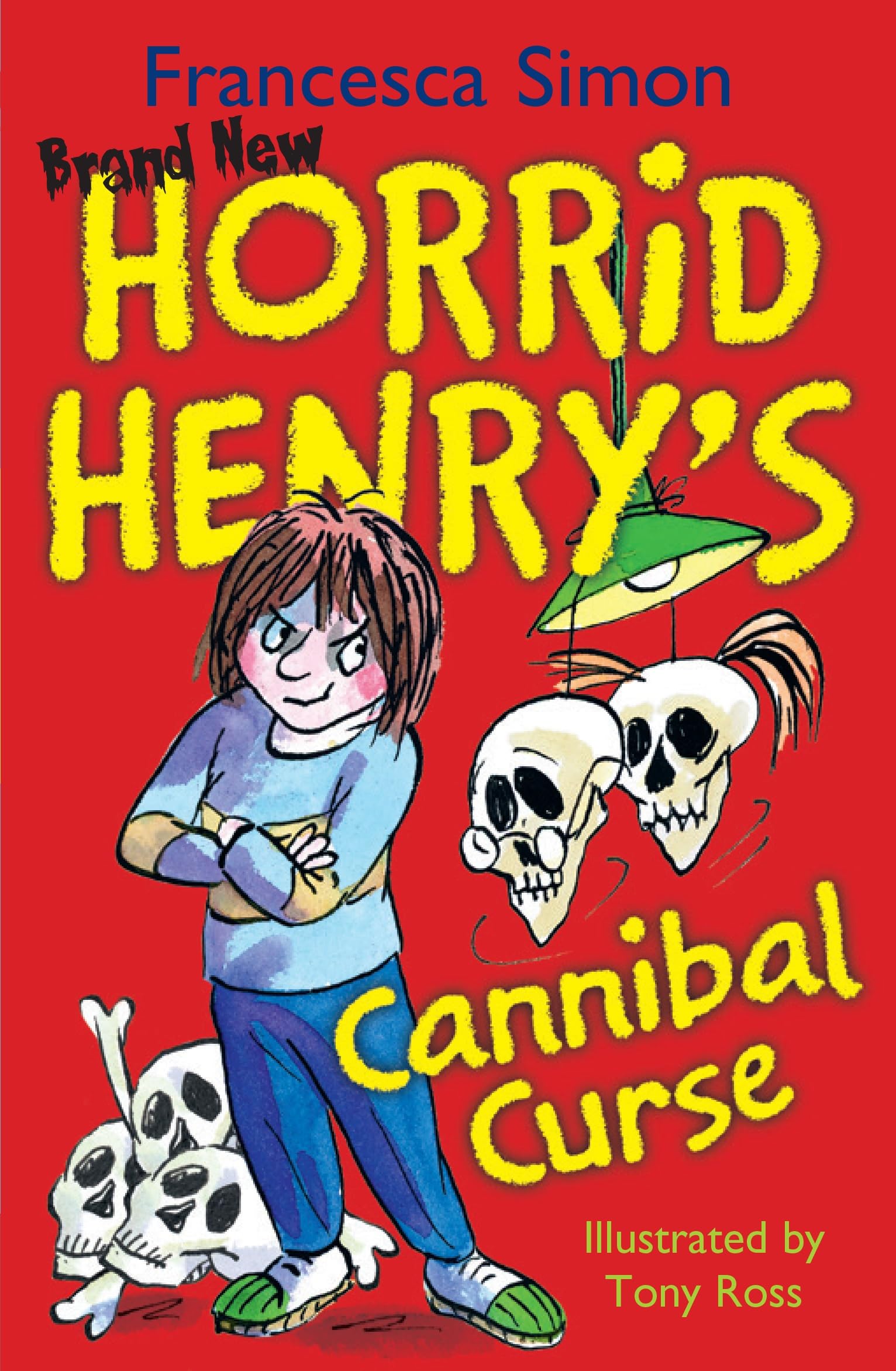 Close-up of Tony Ross illustrations inside the Horrid Henry paperback collection by Francesca Simon