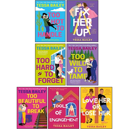 Hot & Hammered and Romancing the Clarksons 7 Books Collection Set by Tessa Bailey - front cover of Fix Her Up paperback