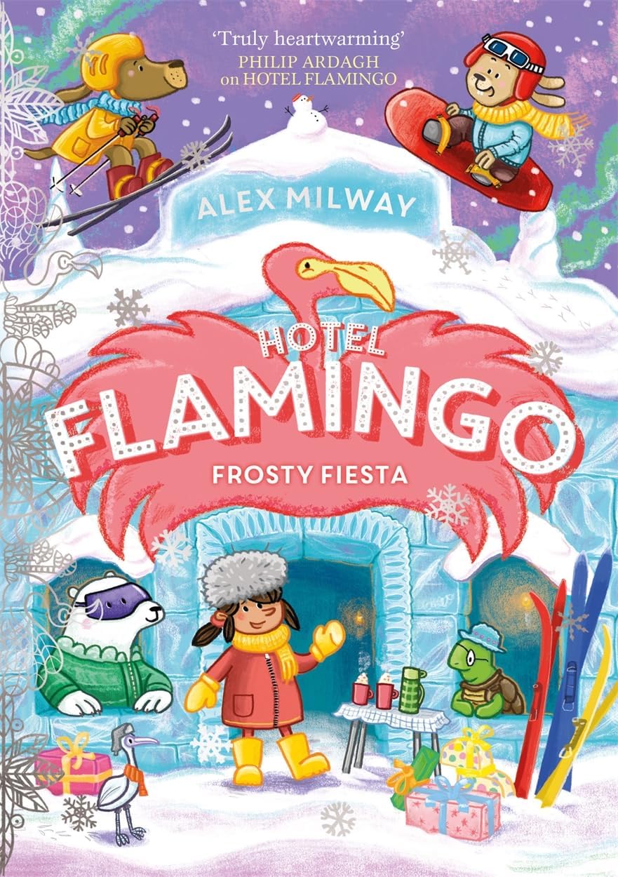 Hotel Flamingo 5 book collection set stacked together showing full paperback series by Alex Milway