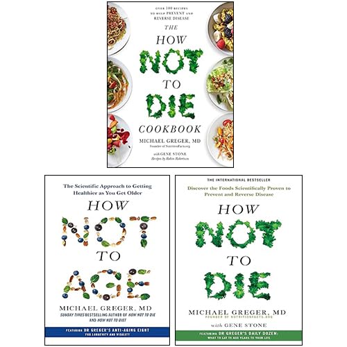 How Not to Die 3 Books Collection by Michael Greger and Gene Stone, paperback set front cover